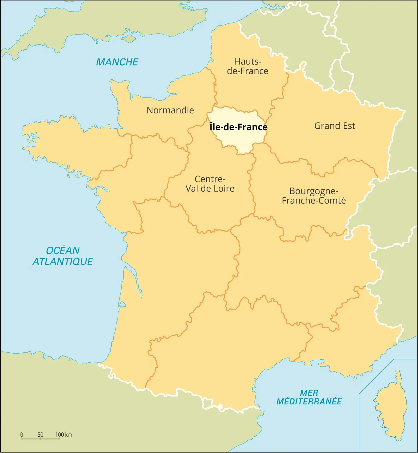 Ile-de-France : carte de situation