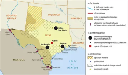 Le Texas, un État puissant - crédits : Encyclopædia Universalis France