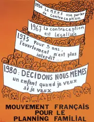 « Un enfant quand je veux si je veux », affiche du planning familial - crédits : Mouvement Français pour le Planning Familial