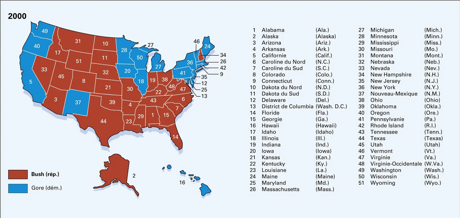 États-Unis : élections présidentielles depuis 1948 - vue 14