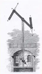 Télégraphe optique de Claude Chappe - crédits : Louis Figuier / Coll. M. Siméon