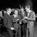 Serge Gainsbourg, Alain Goraguer, Jacques Brel et Michel Legrand - crédits : Jean-Pierre Leloir/ Gamma-Rapho