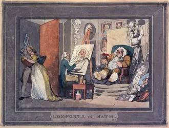 <it>Comforts of Bath</it>, T. Rowlandson - crédits :  Bridgeman Images 