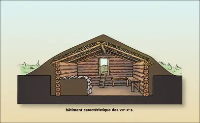 Bâtiment (VIII<sup>e</sup>-X<sup>e </sup>s.) - crédits : Encyclopædia Universalis France