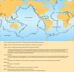 Répartition des arcs insulaires dans le monde - crédits : Encyclopædia Universalis France