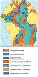 Sédiments superficiels - crédits : Encyclopædia Universalis France