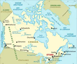 Canada : carte générale - crédits : Encyclopædia Universalis France