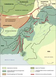 Chaîne béloutche : structure - crédits : Encyclopædia Universalis France