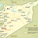 Syrie : carte administrative - crédits : Encyclopædia Universalis France