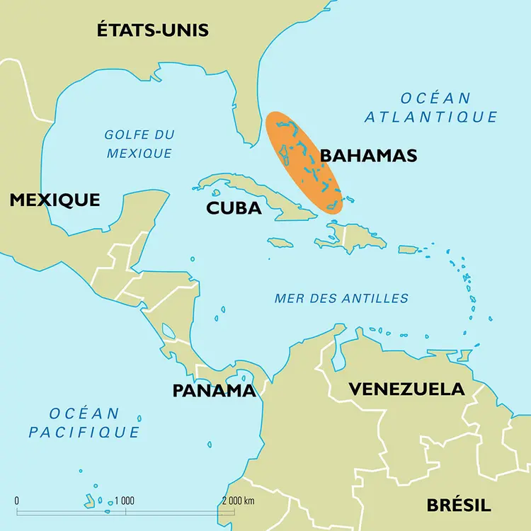 Bahamas : carte de situation