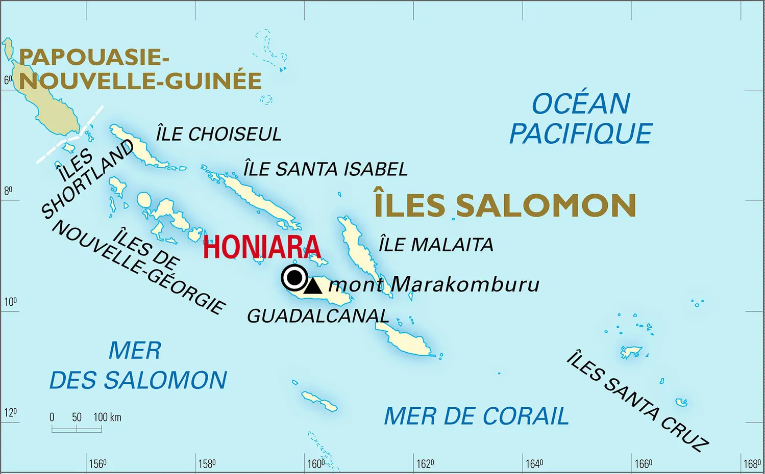 Salomon (îles) : carte générale
