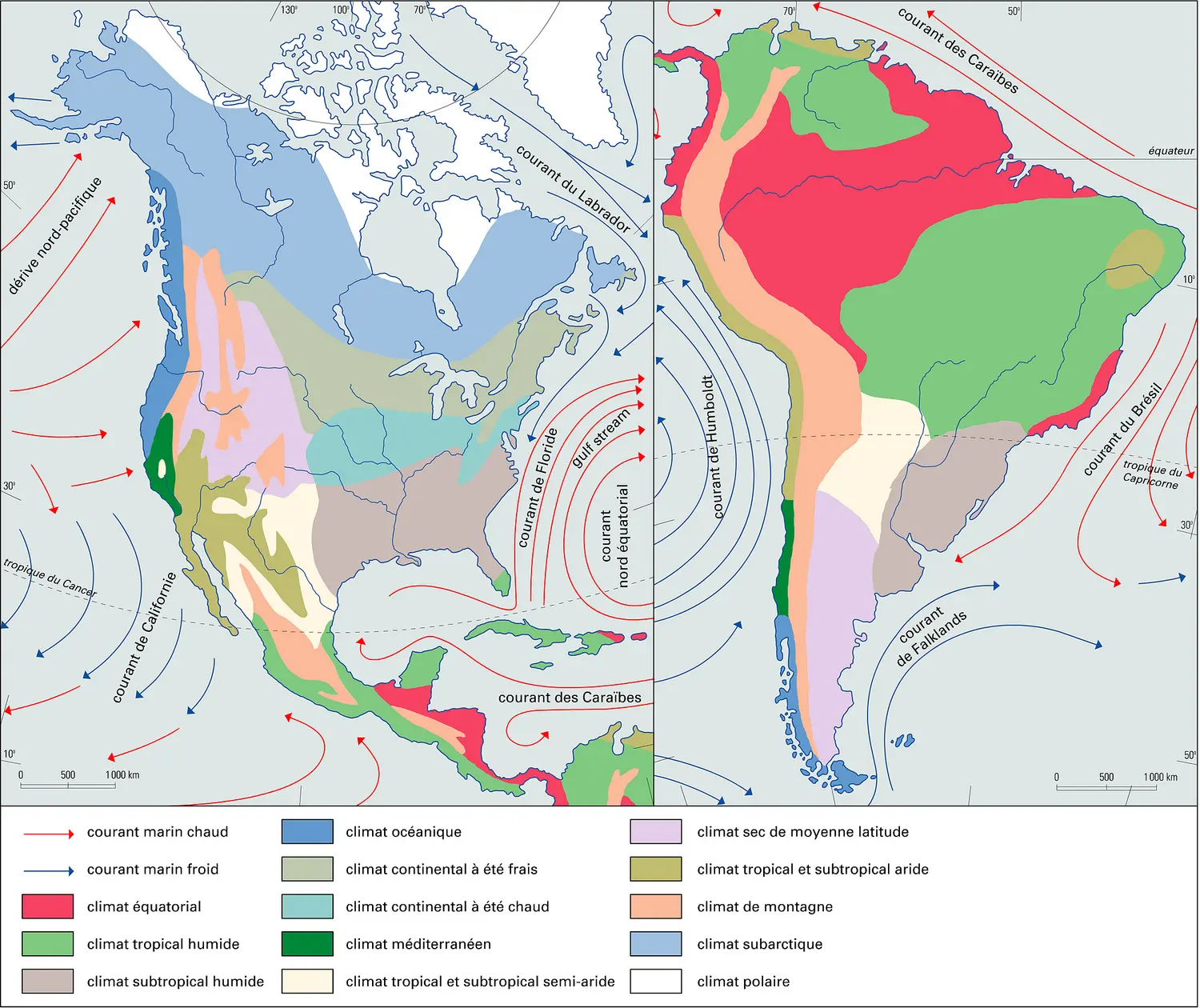 Amérique : zones climatiques