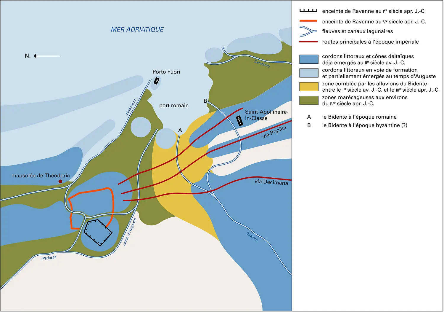 Ravenne: topographie