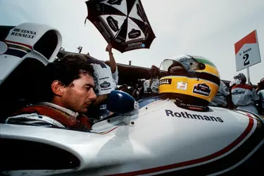 Ayrton Senna, 1<sup>er</sup> mai 1994 - crédits : Paul-Henri Cahier/ Getty Images