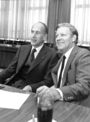 Valéry Giscard d’Estaing et Helmut Schmidt au Conseil européen - crédits : Communautés européennes, 1976