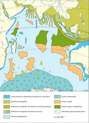 Océan indien : sédiments - crédits : Encyclopædia Universalis France
