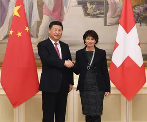 Visite de Xi Jinping en Suisse, 2017 - crédits : Rao Aimin/ Xinhua/ AFP