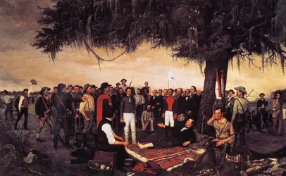 Bataille de San Jacinto, 1836 - crédits : Niday Picture Library/ Alamy/ hemis.fr