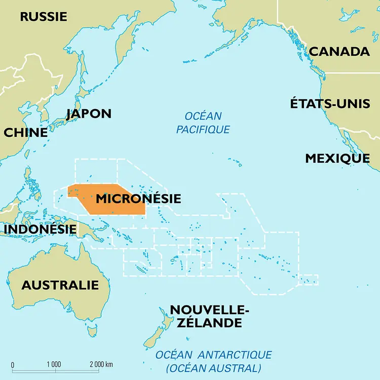 Micronésie : carte de situation