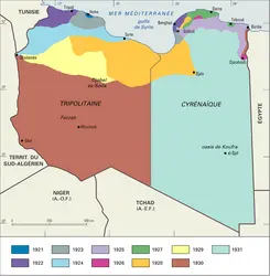 Libye, 1921-1931 - crédits : Encyclopædia Universalis France