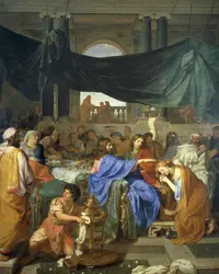 <it>Le Repas chez Simon le Pharisien avec Marie-Madeleine aux pieds du Christ</it>, C. Le Brun - crédits : Cameraphoto/ AKG-images