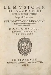 <it>Euridice</it>, J. Peri - crédits : The Newberry Library, Pio Resse Collection, 1889 