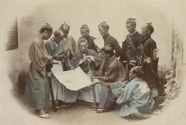 Armée japonaise au XIX<sup>e</sup> siècle - crédits : Felice Beato/ Henry Guttmann Collection/ Getty Images