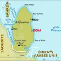 Qatar : carte physique - crédits : Encyclopædia Universalis France