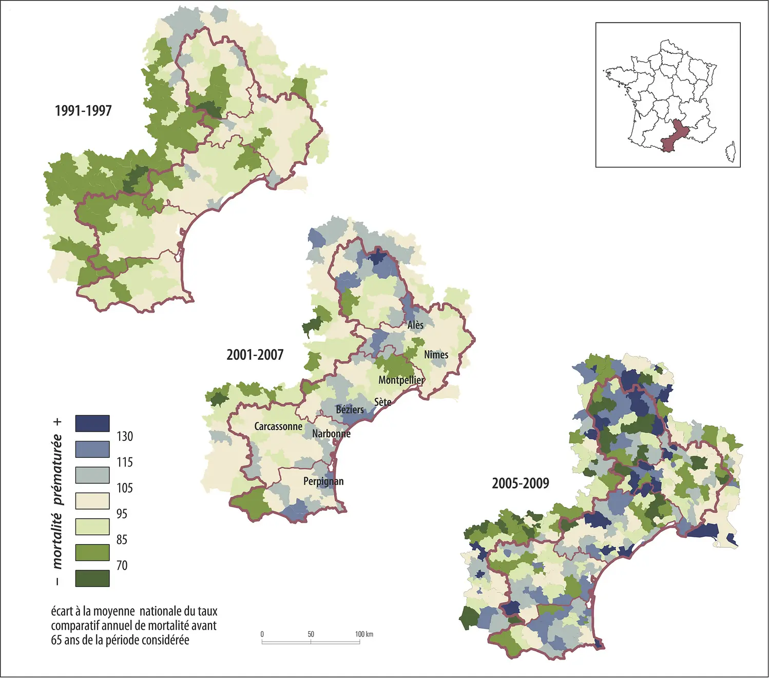 Inégalités territoriales de santé en Languedoc