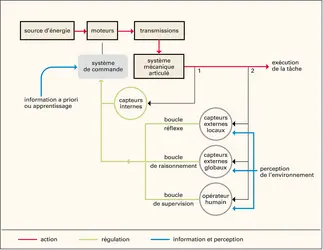 Robots : schéma de principe - crédits : Encyclopædia Universalis France