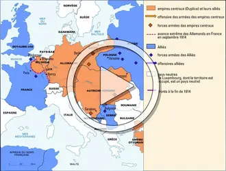 1914 : la guerre de mouvement - crédits : Encyclopædia Universalis France