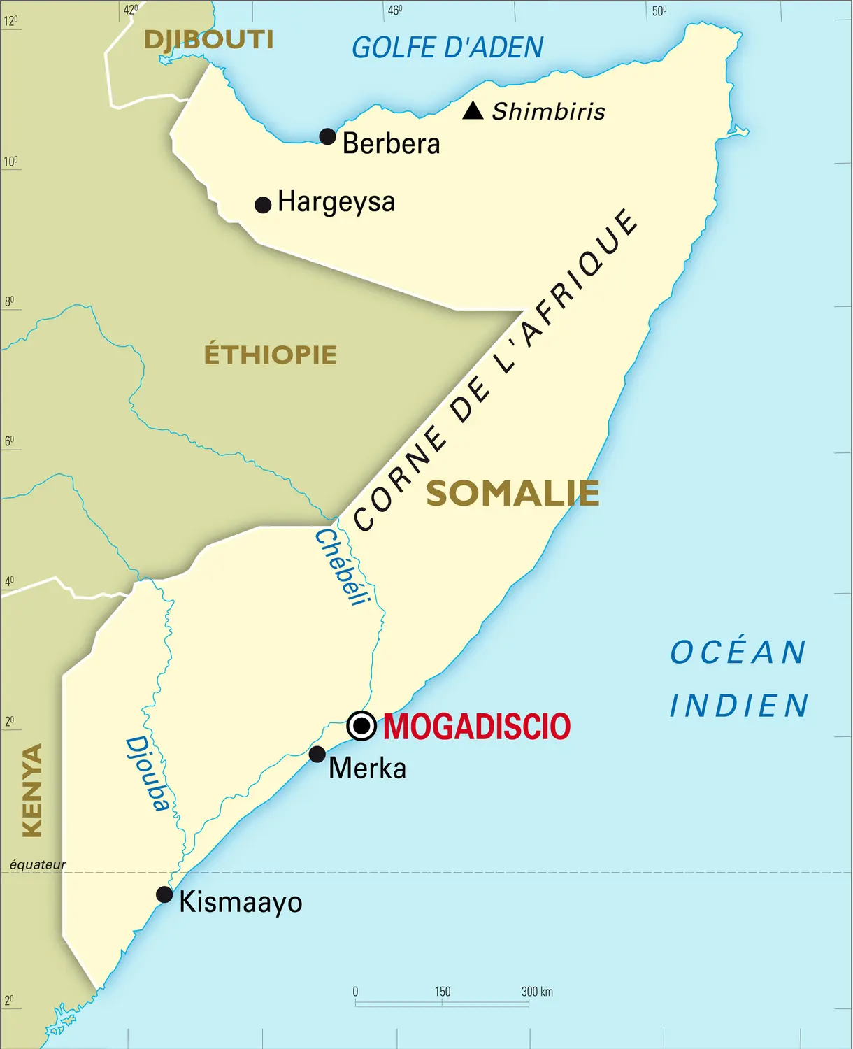 Somalie : carte générale