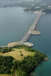 Vue aérienne du barrage de la Rance - crédits : EDF_Le gal Yannick