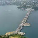 Vue aérienne du barrage de la Rance - crédits : EDF_Le gal Yannick