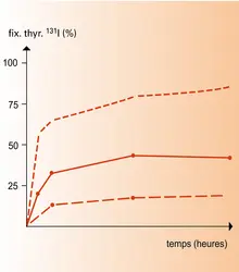 Fixation thyroïdienne de l'iode 131 - crédits : Encyclopædia Universalis France