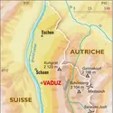 Liechtenstein : carte physique - crédits : Encyclopædia Universalis France