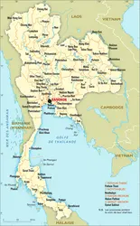 Thaïlande : carte administrative - crédits : Encyclopædia Universalis France