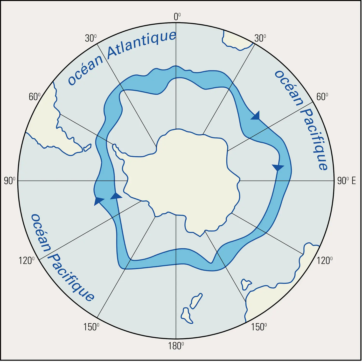 Courant d'ouest circumantarctique