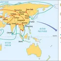 Les Nouvelles Routes de la soie - crédits : Encyclopædia Universalis France