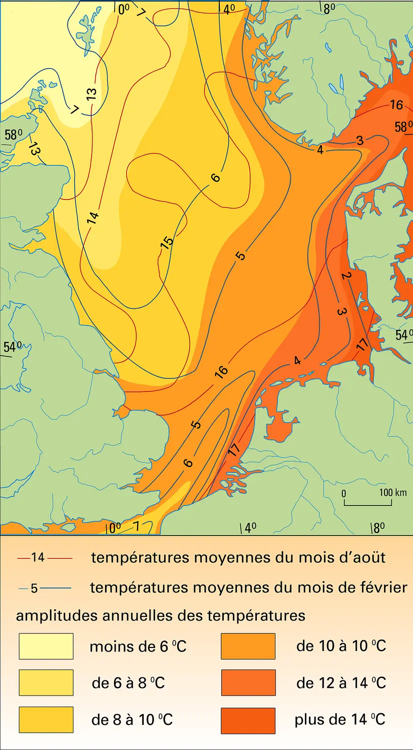 Températures des eaux de surface