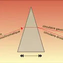 Prisme de quartz et biréfringence circulaire - crédits : Encyclopædia Universalis France