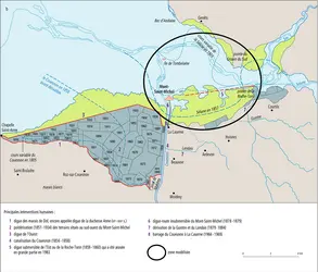 Mont-Saint-Michel : interventions humaines - crédits : Encyclopædia Universalis France