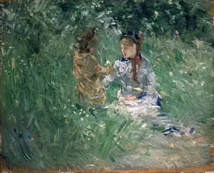 <it>Femme et enfant dans le jardin de Bougival</it>, B. Morisot - crédits :  Bridgeman Images 