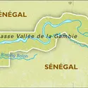 Gambie : carte physique - crédits : Encyclopædia Universalis France