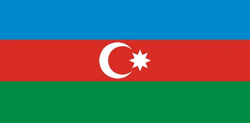 Azerbaïdjan : drapeau - crédits : Encyclopædia Universalis France
