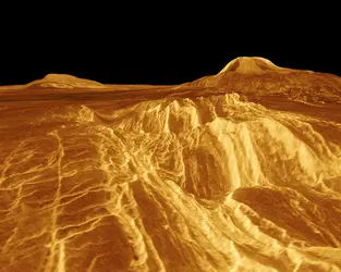 Vénus : Sif Mons et Gula Mons - crédits : Courtesy NASA / Jet Propulsion Laboratory
