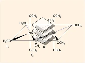 Proton du pentaméthoxyniobium - crédits : Encyclopædia Universalis France