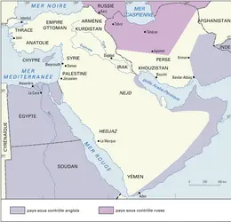 Moyen-Orient, 1914 - crédits : Encyclopædia Universalis France