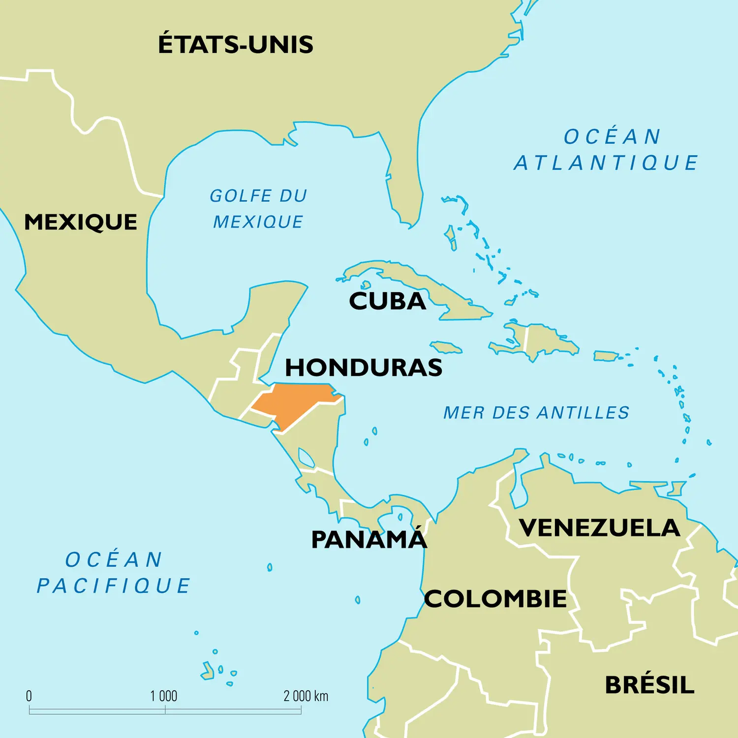 Honduras : carte de situation