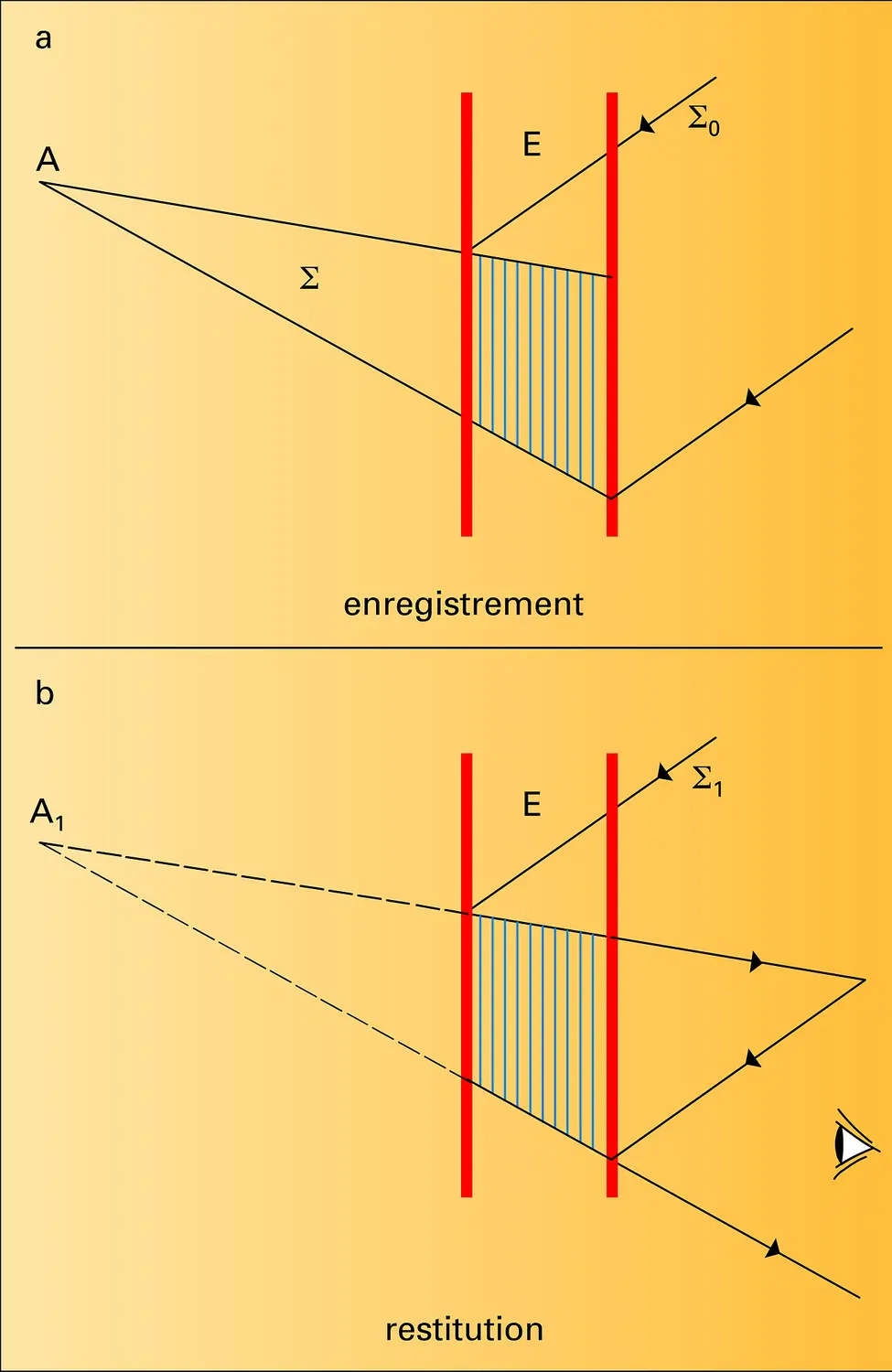 Hologramme épais : enregistrement et restitution